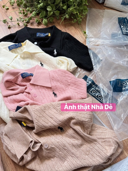 Áo cộc tay len dệt kim 9 màu Polo Ralph Lauren
