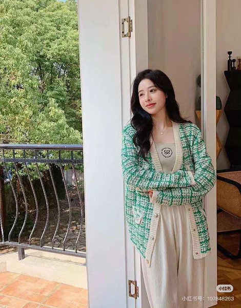 Áo khoác cardigan len Maje 2 màu xanh và đỏ