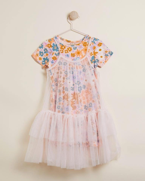 Váy Cotton On Kid 2in1 phối voan 4 màu