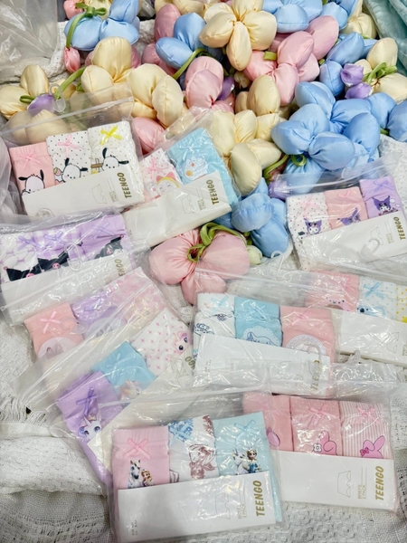 Set 3 quần chip đùi cotton Teengo mẫu Capybara, Doremi, Pochacco, Unicorn