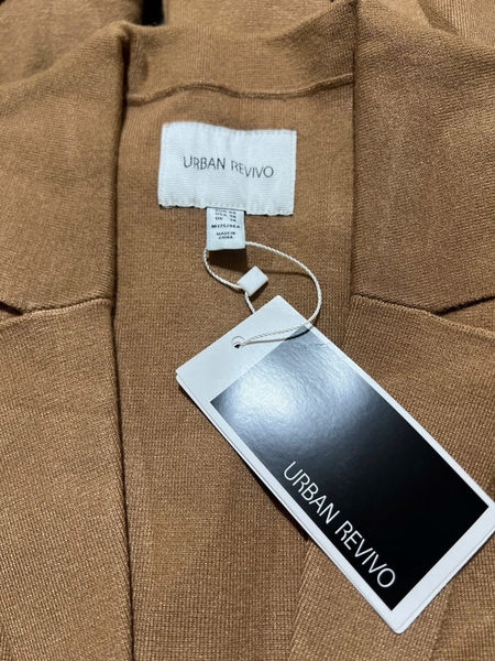 Áo khoác len cardigan vest 2 màu xám, nâu URBAN REVIVO