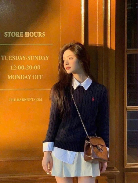 Áo len dài tay Polo Palph Lauren dệt kim thêu ngựa 3 màu navy, trắng, nâu