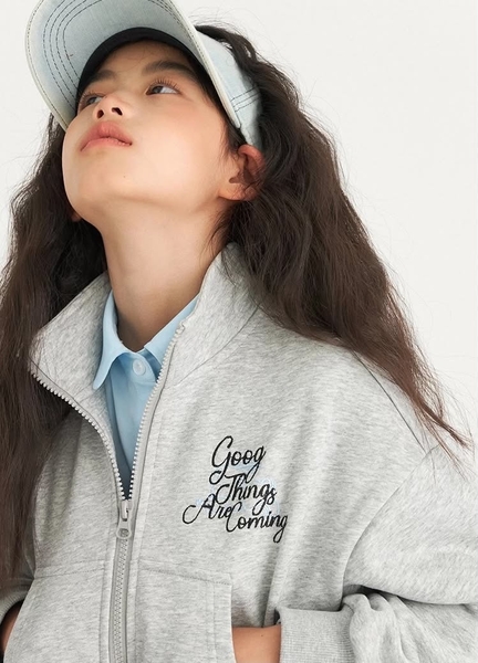 Bộ nỉ da cá Good Things are coming 2 màu Xanh dương, Ghi