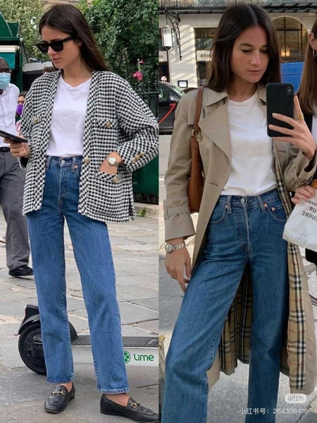 Áo khoác Maje blazer tweed xanh lá khuy vàng