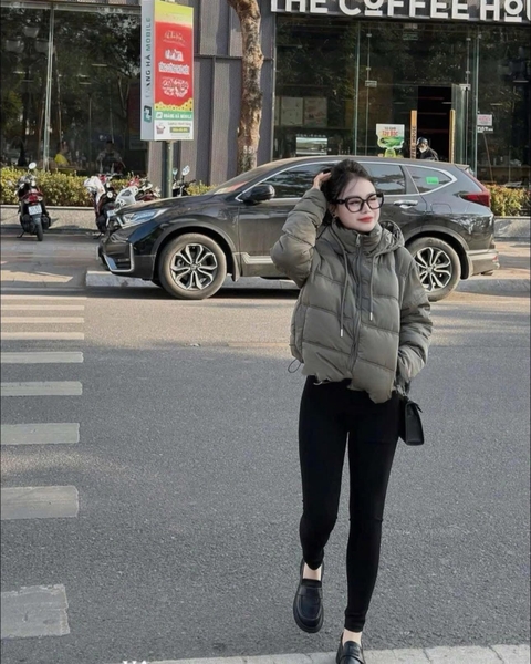 Áo khoác phao Zara dáng ngắn có mũ 4 màu ghi đậm, ghi nhạt,