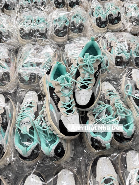 Giày sneaker Fila mix xanh trắng