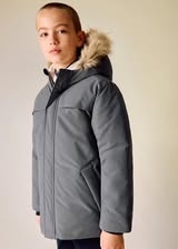 Áo khoác parka Mango màu XÁM siêu nhẹ