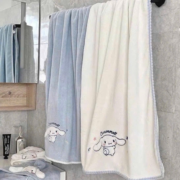 Set 2 khăn tắm Cinnamoroll màu xanh cho bé