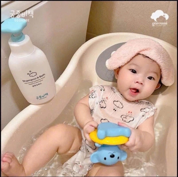 Sữa Tắm Gội Cho Bé 2in1 Làm Dịu Da GOONGBE Pri-mmune Shampoo & Bath 350ml