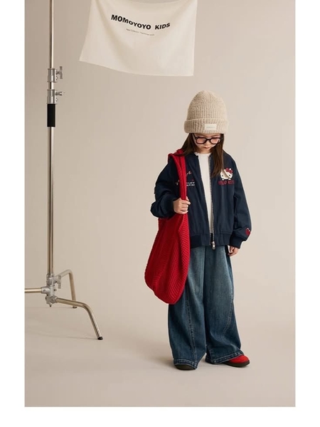 Áo khoác bomber Hello Kitty xanh navy