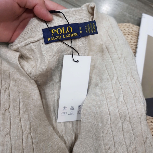 Áo len Polo Ralplauren dài tay cổ V 4 màu
