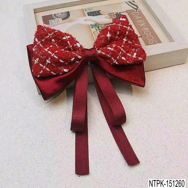 Kẹp tóc nơ đỏ 2 mẫu