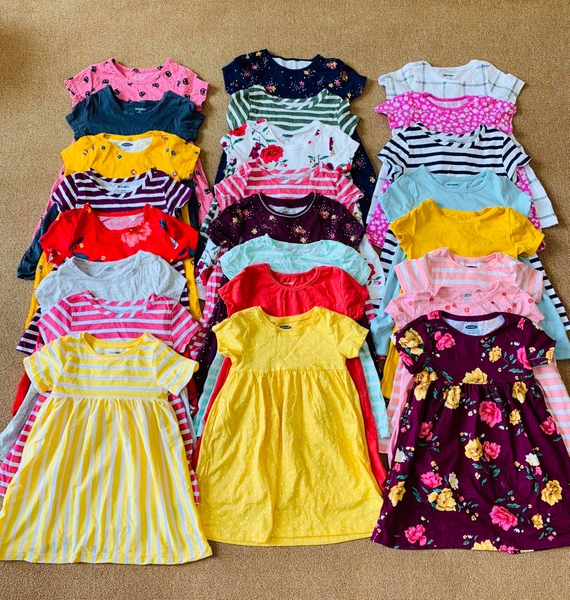 MSR - Váy xòe cotton Oldnavy cộc tay nhiều mẫu bé gái