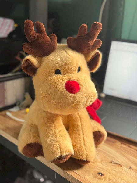 Gấu bông tuần lộc nâu Noel size 30cm