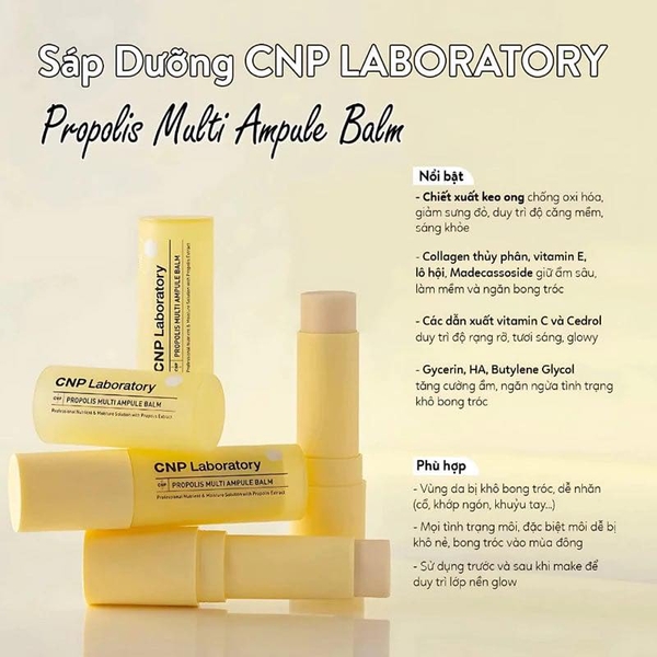 Thanh lăn dưỡng ẩm đa năng keo ong CNP Propolis Multi Ampule Balm 7g