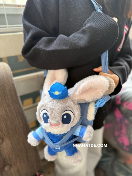 Túi đeo chéo gấu bông Zootopia 2 mẫu Thỏ xanh Judy và Cáo cam Nick