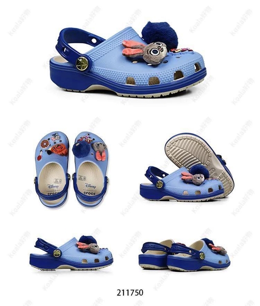 Dép sục crocs Zootopia Disney màu xanh
