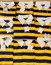 Áo polo dài tay Teenie Weenie kẻ vàng xanh