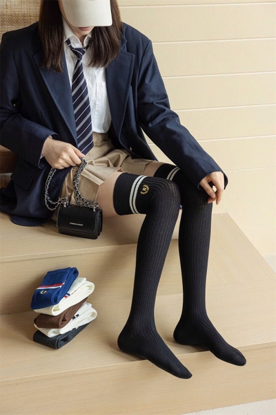 Tất đùi cao cổ chữ B freesize 6 màu