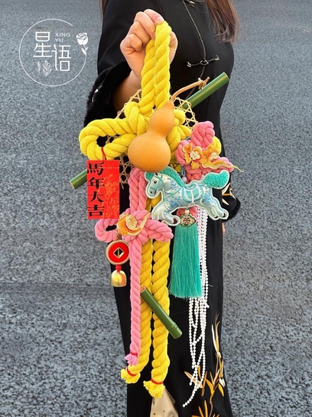 Set trang trí treo tết 2 màu đỏ, hồng