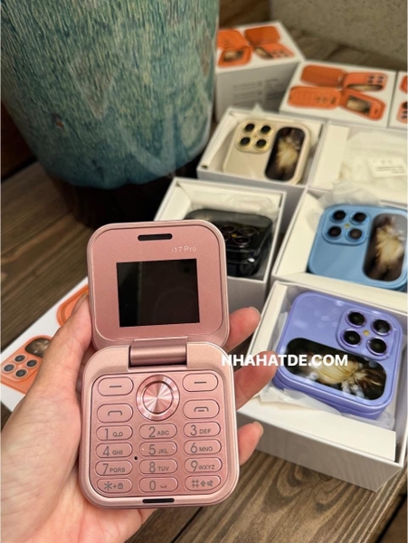 Máy điện thoại I17 Pro 2 sim 5 màu xanh, tím, hồng, vàng, đen