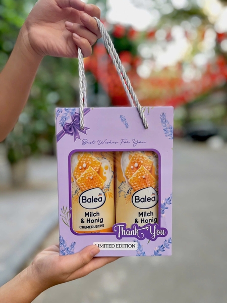 Set 2 chai sữa tắm Balea kèm túi 300ml
