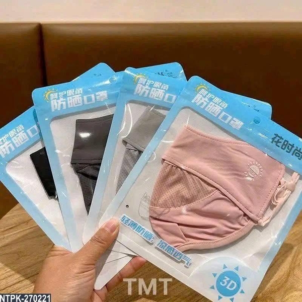 Set 4 khẩu trang chống nắng NGƯỜI LỚN màu hồng, đen, ghi