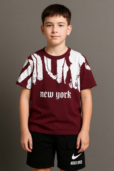 Bộ cộc tay loang New York Nike nhiều màu quần sooc đen