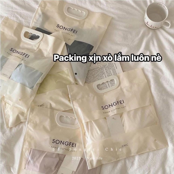 Bộ mặc nhà SONGFEI có bra 4 màu cho nữ