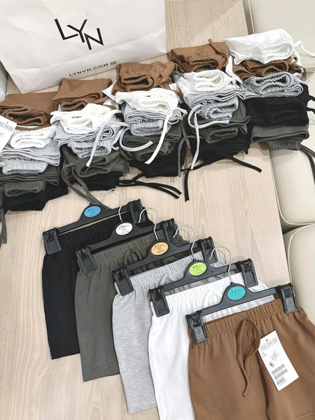 Set 5 quần cotton zip tone nâu, xám, đen bé trai