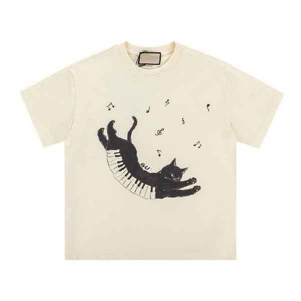 Áo phông cộc tay Gucci 10 mẫu màu be hình động vật