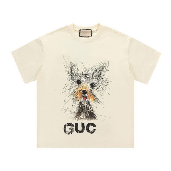 Áo phông cộc tay Gucci 10 mẫu màu be hình động vật