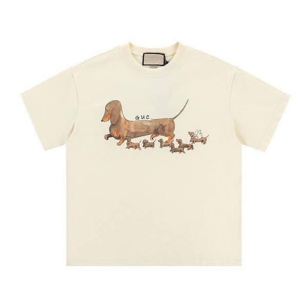 Áo phông cộc tay Gucci 10 mẫu màu be hình động vật