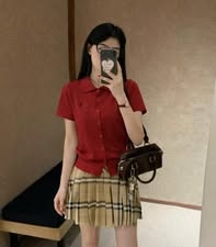 Áo cardigan Polo Ralp Lauren len đỏ cộc tay thêu ngựa