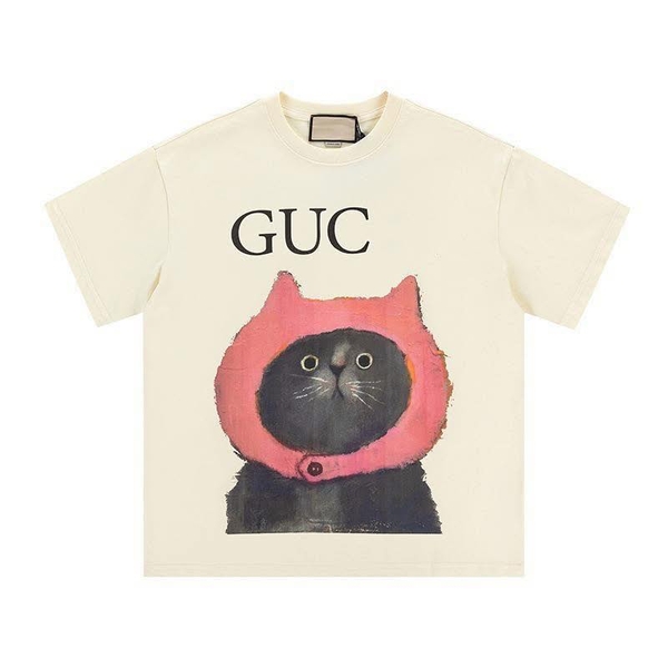 Áo phông cộc tay Gucci 10 mẫu màu be hình động vật
