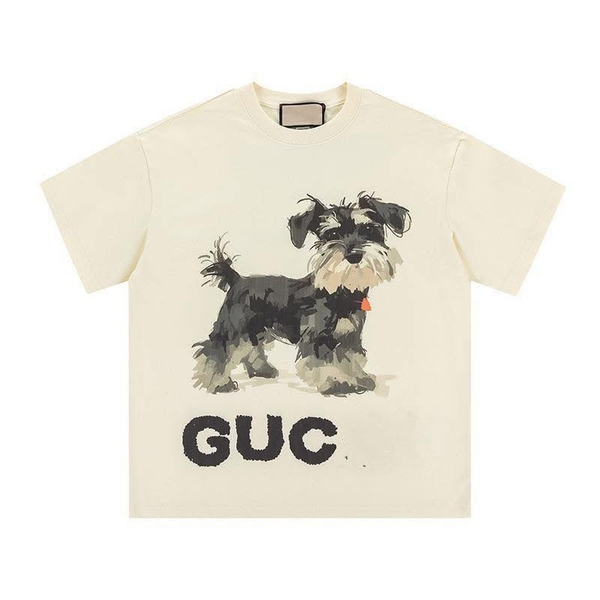 Áo phông cộc tay Gucci 10 mẫu màu be hình động vật