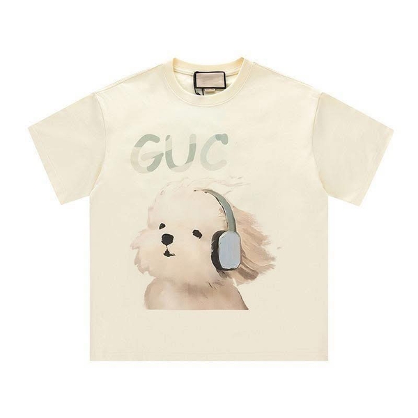 Áo phông cộc tay Gucci 10 mẫu màu be hình động vật