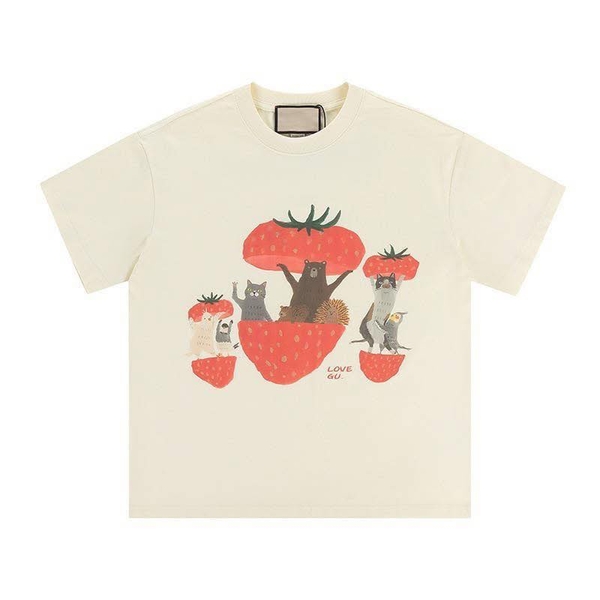 Áo phông cộc tay Gucci 10 mẫu màu be hình động vật