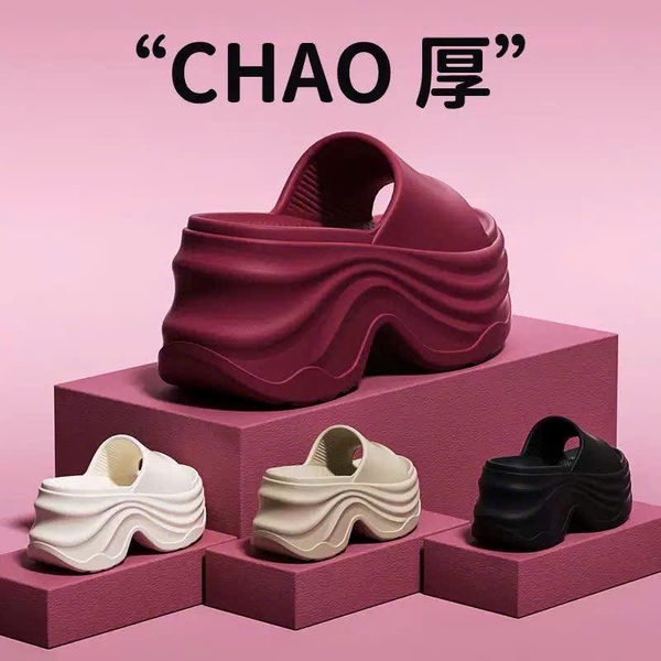 Dép xốp đế cao 10cm hãng Chao 4 màu trắng, đỏ, be, đen