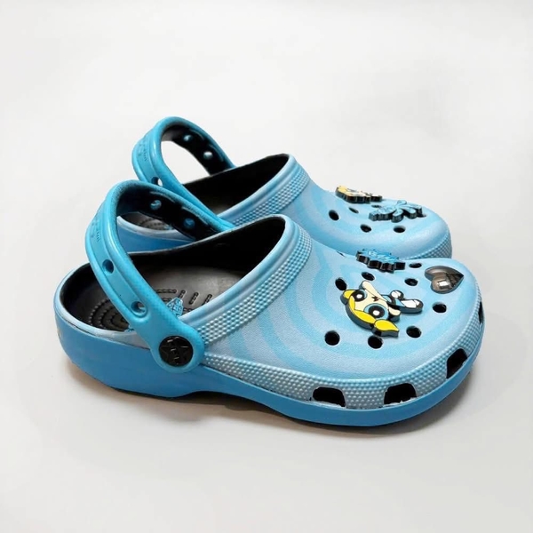 Dép sục crocs Powerpuff Girl 3 màu xanh lá, xanh dương, hồng