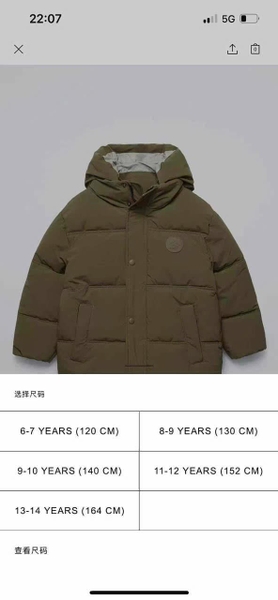 Áo phao dài tay Zara xanh rêu size đại