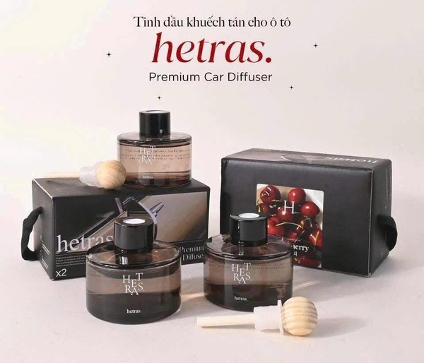 Set 2 lọ tinh dầu ô tô Hetras nhiều mùi