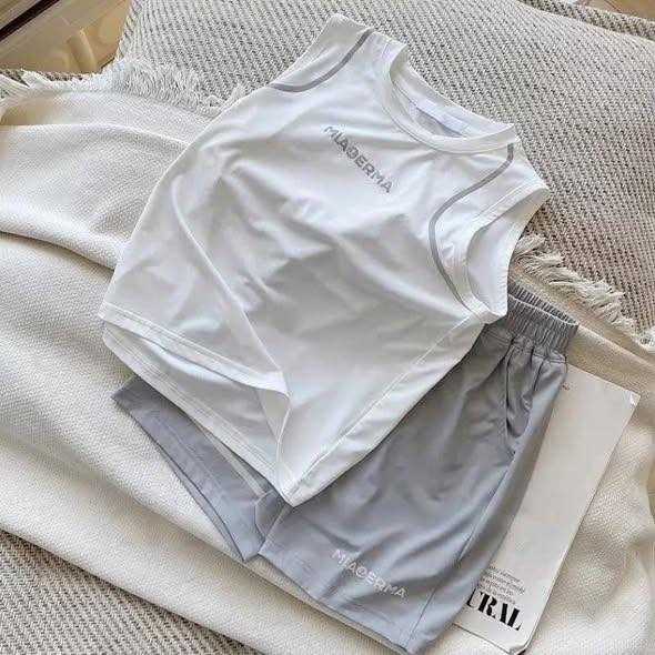 Bộ ba lỗ thun mềm phản quang 3 màu xanh mint, xanh da trời, trắng