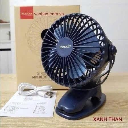 Quạt Yoobao tích điện F04 6400MAH kẹp xe đẩy, để bàn