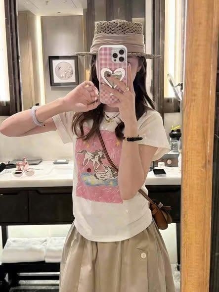 Áo phông WGWE hình kỳ lân FREESIZE 3 màu xám - trắng - vàng