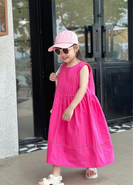 Váy thô sát nách Sofia Candy 2 màu hồng, trắng kem