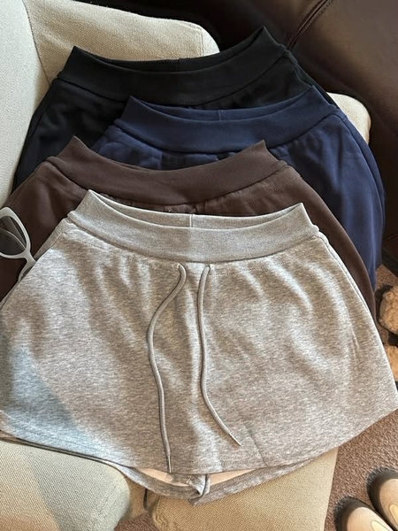 Quần giả váy cotton 5 màu ghi, đen, xanh, kem, nâu