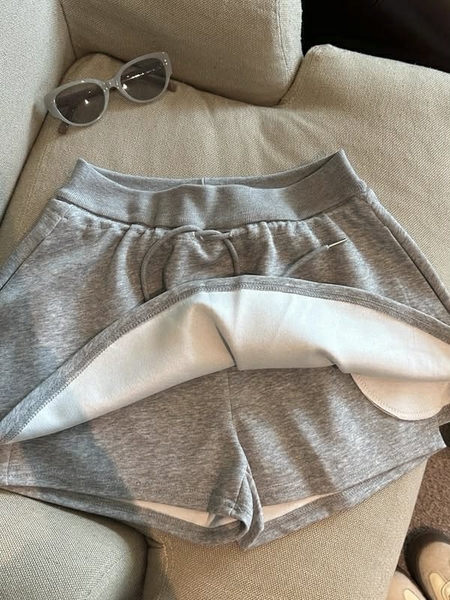 Quần giả váy cotton 5 màu ghi, đen, xanh, kem, nâu