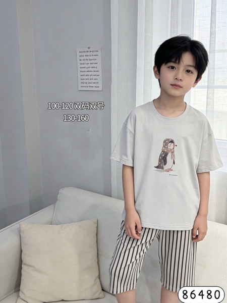 Bộ cotton lửng xuất Hàn 6 mẫu bé trai Mickey, Snoopy