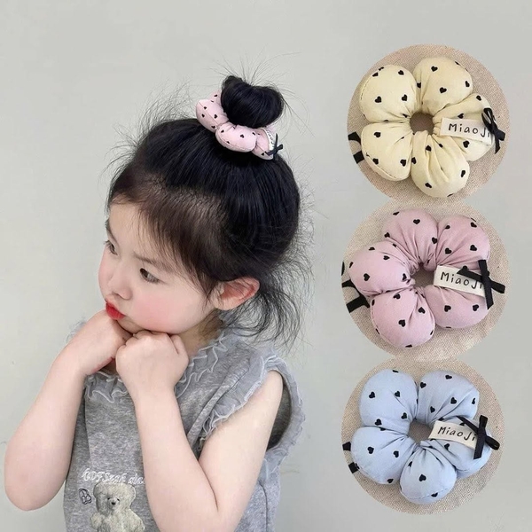 Set 4 chun buộc tóc 2 mẫu cho bé gái